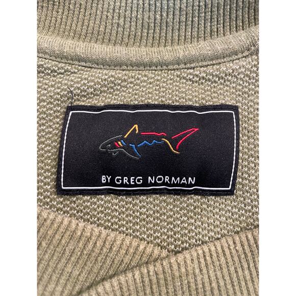 Greg Norman Avocado green pullover Pique knit sweatshirt L - Picture 12 of 12